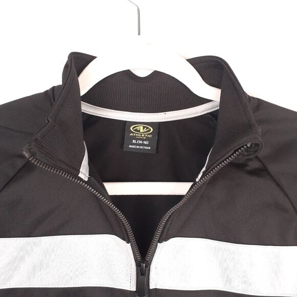 Athletic Works Boys Full-Zip Black Jacket With Reflective Stripe XL ,L - Picture 3 of 11